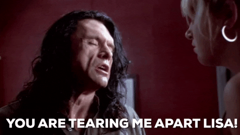 tommy wiseau breaking up GIF by The Room