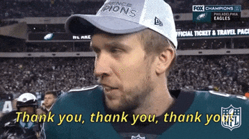 Philadelphia Eagles Thank You GIF by NFL