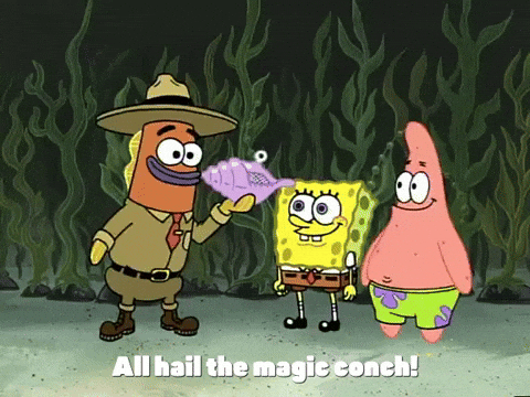 spongebob magic conch maybe someday