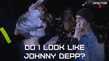 johnny depp makeup GIF by #XFactorAU