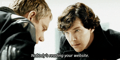 sherlock holmes nobodys reading your website GIF by BBC