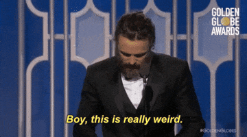 this is weird casey affleck GIF by Golden Globes