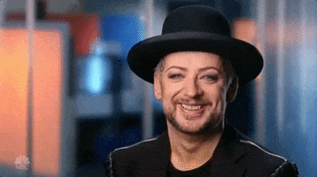 delighted boy george GIF by The New Celebrity Apprentice