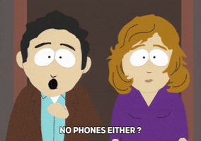 couple no phones GIF by South Park 