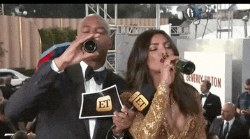 Golden Globes Drink GIF by Entertainment Tonight