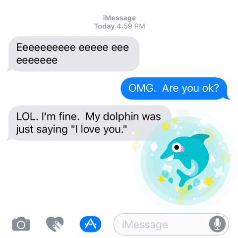 cinderlystyle love emoji splash dolphin GIF