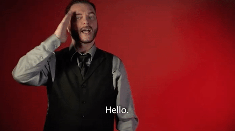 Sign Language Hello GIF by Sign with Robert - Find & Share on GIPHY