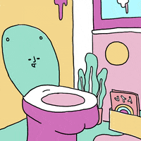 flip toilet GIF by Percolate Galactic