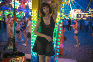 jankruck girl 90s neon model GIF
