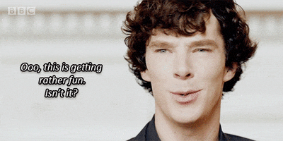 this is getting interesting sherlock holmes GIF by BBC
