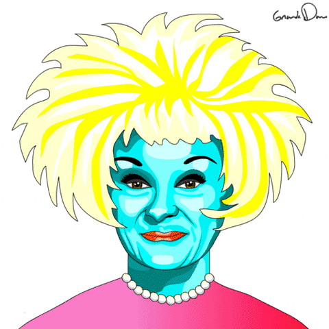 phyllis diller psychedelic gif GIF by Grande Dame