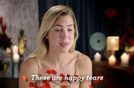 Happy Tears Crying GIF by The Bachelor Australia - Find & Share on GIPHY