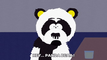 scared peetie the sexual harassment panda GIF by South Park 