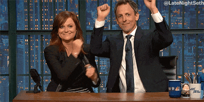 excited amy poehler GIF by Late Night with Seth Meyers