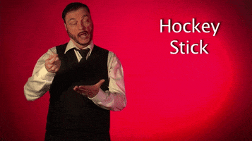 hockey stick asl GIF by Sign with Robert