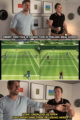 video games tennis GIF by The Tonight Show Starring Jimmy Fallon