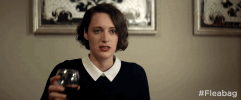 Phoebe Waller Wine GIF by Fleabag - Find & Share on GIPHY