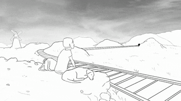 idoshapira animation dog sad kid GIF