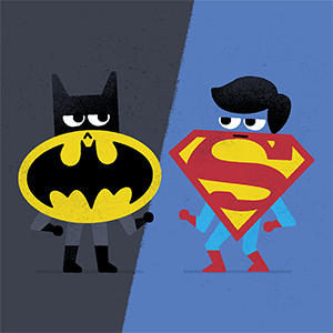 batman vs superman GIF by Bernstein-Rein