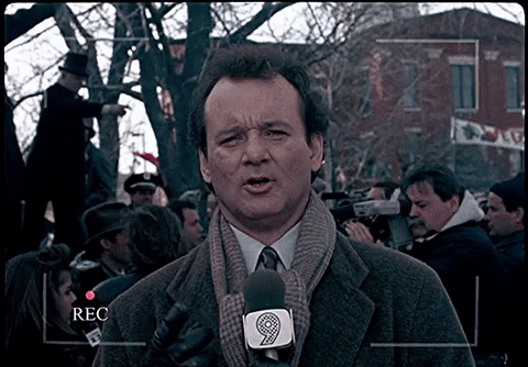 Bill Murray Well Its Groundhog Day Again GIF - Find & Share on GIPHY