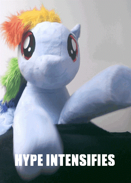 bnking hype my little pony plush rainbow dash GIF