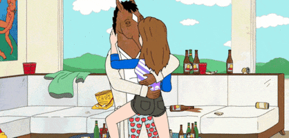 sarah lynn kissing GIF by BoJack Horseman
