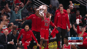 excited chicago bulls GIF by NBA