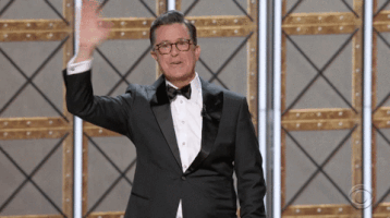 Stephen Colbert Smile GIF by Emmys