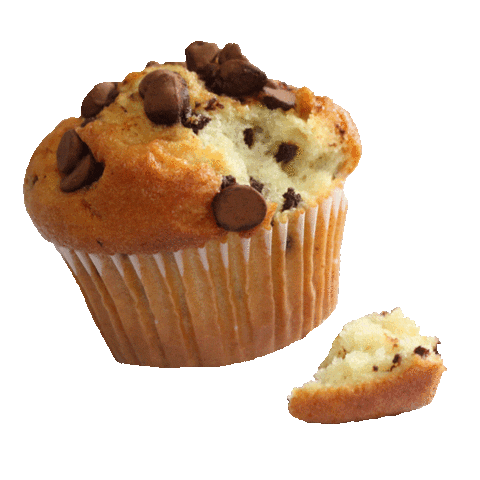 Chocolate Chip Muffin Sticker By Shaking Food GIF