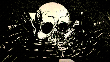 konstantinosdemis animation glitch colors skull GIF
