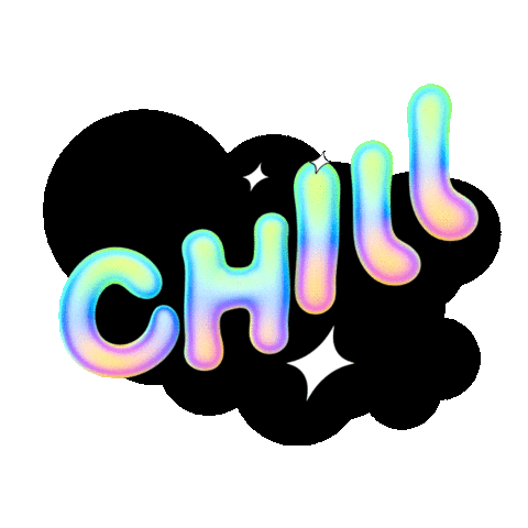 Chill Out Text Sticker by V5MT