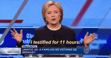 hillary clinton democratic debate 2016 GIF by Univision Noticias