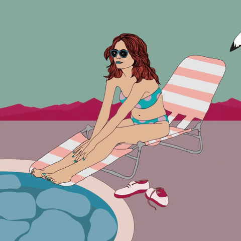 Sun Burn Yolo GIF by Kim Campbell - Find & Share on GIPHY