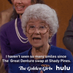 Golden Girls Dentures GIF by HULU - Find & Share on GIPHY