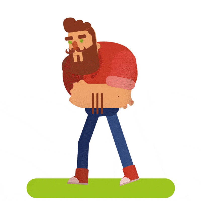 soyvanden illustration walking guy ai GIF