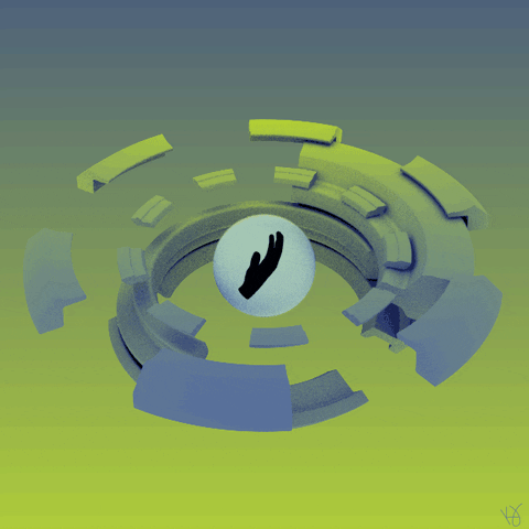 KarlJahnke 3d hand abstract looping GIF