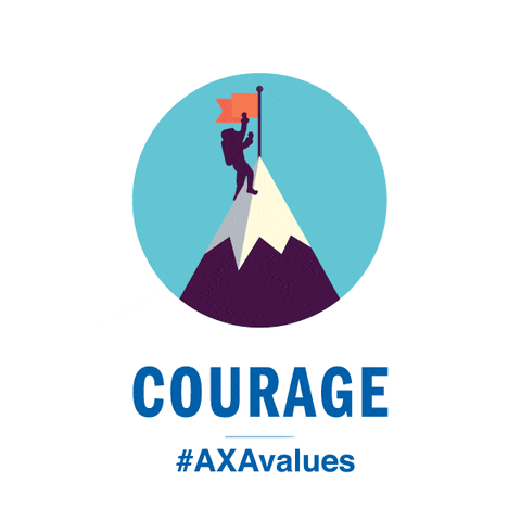 Courage Values GIF by AXA INSURANCE