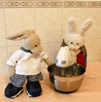 bunny cooking GIF by Zackary Rabbit