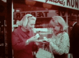 boomunderground vintage women eating dessert GIF