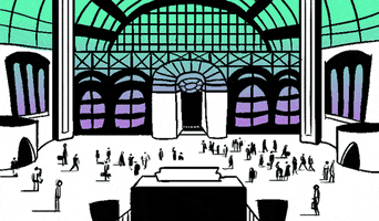 dubbin dancing waiting commuting grand central station GIF