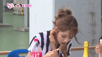 we got married eating GIF