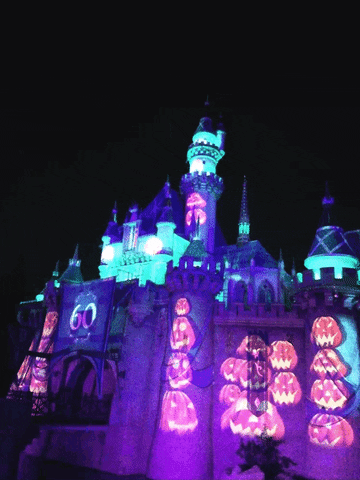 sleeping beauty castle halloween GIF by Disney Parks