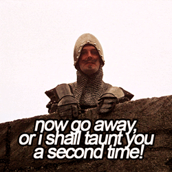 skyleach monty python taunt french insult GIF