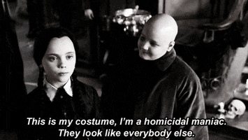 darkzonestore wednesday addams family homocidal maniac costume GIF
