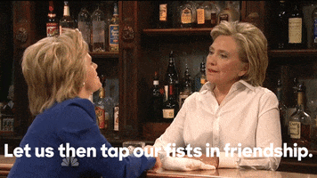 Saturday Night Live Fist Bump GIF by Hillary Clinton