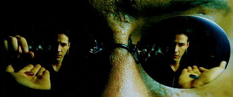 wayansandisetiadharma #thematrix #redpill #bluepill GIF