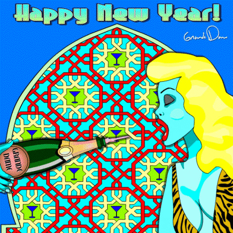 Drunk Happy New Year GIF by Grande Dame