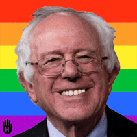 bernie sanders rainbow GIF