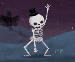 Skeleton Dance GIF by Leannimator