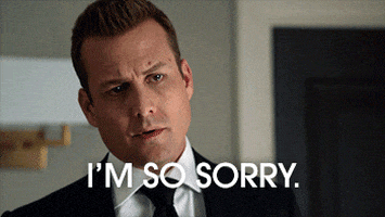 sorry harvey specter GIF by Suits